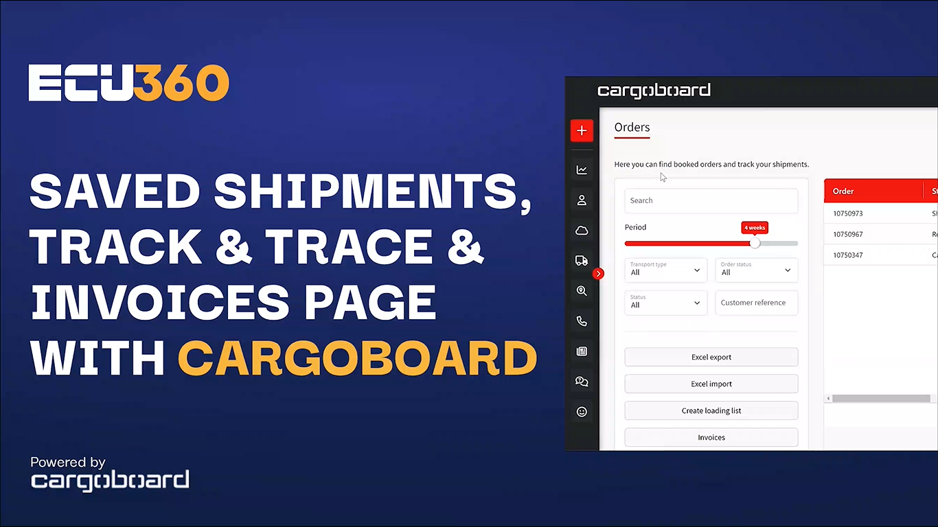 Track your shipment with CargoBoard on ECU360